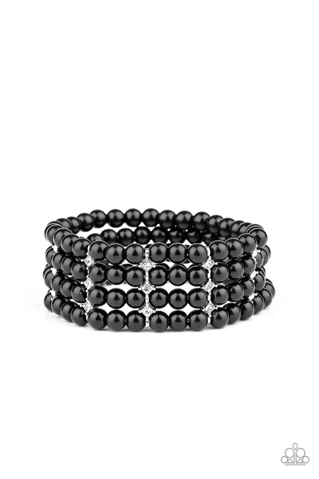Stacked To The Top - Black - Paparazzi Bracelet Image
