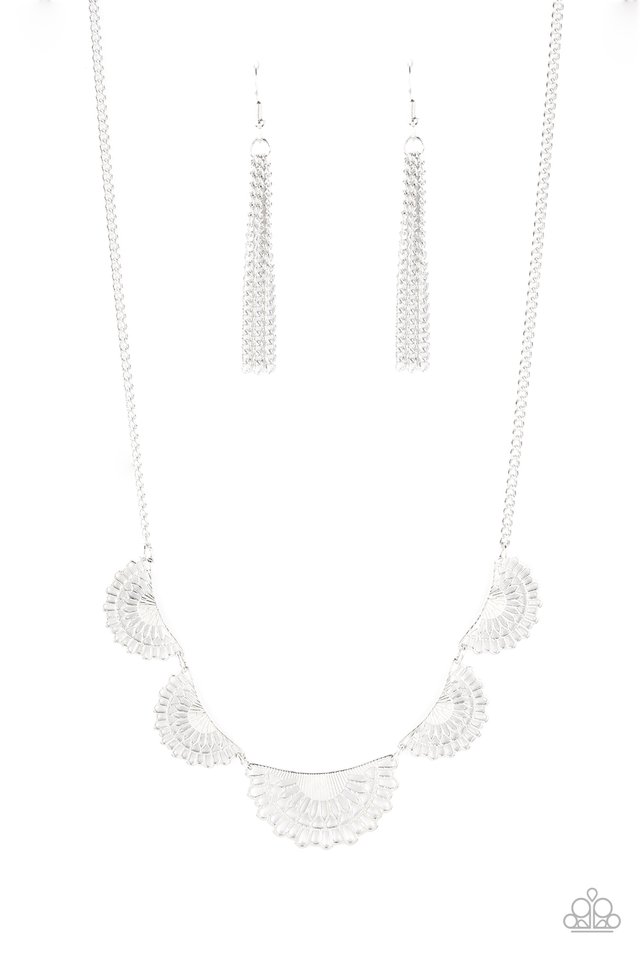 Fanned Out Fashion - Silver - Paparazzi Necklace Image