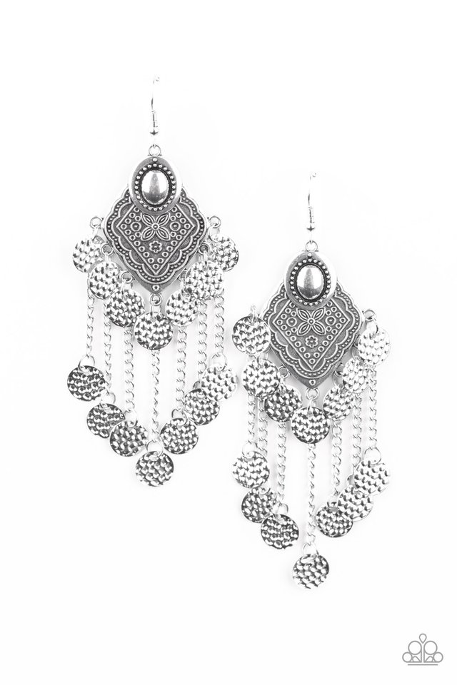 Garden Explorer - Silver - Paparazzi Earring Image