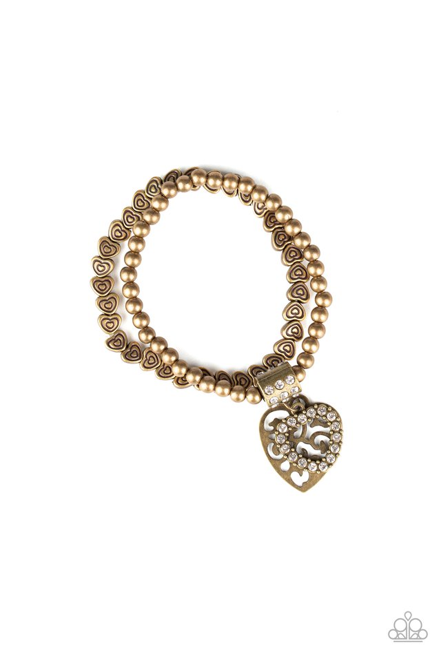 Think With Your Heart - Brass - Paparazzi Bracelet Image