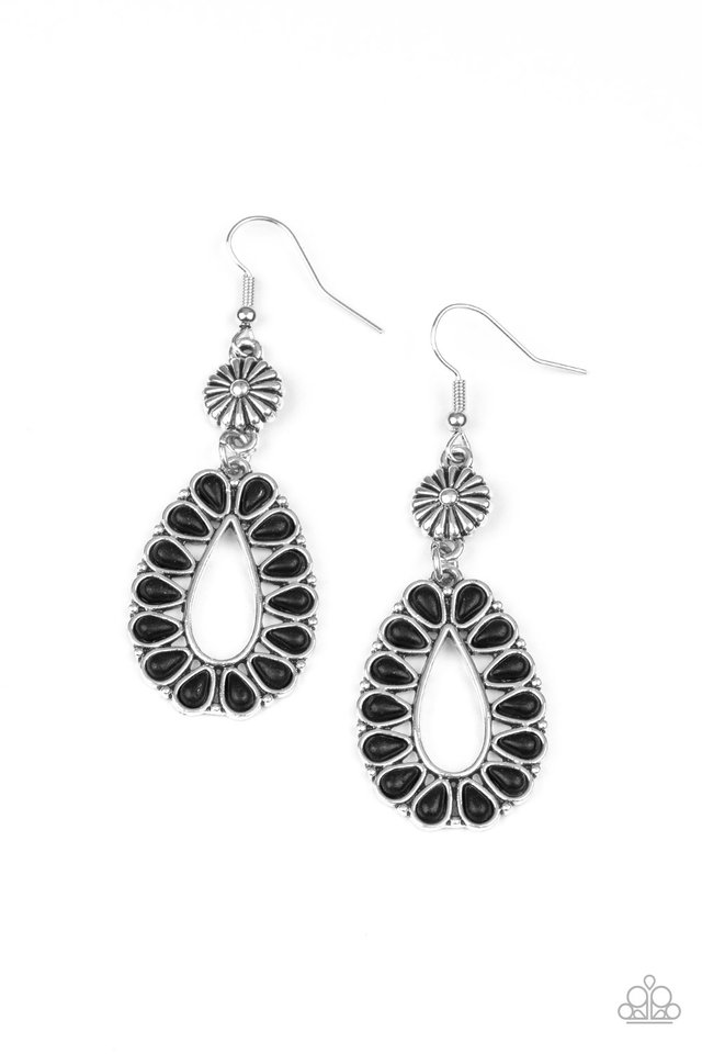 Stone Orchard - Black - Paparazzi Earring Image