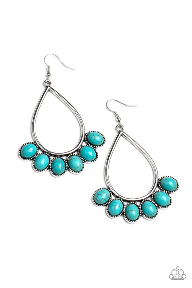 Stone Sky - Blue - Paparazzi Earring Image