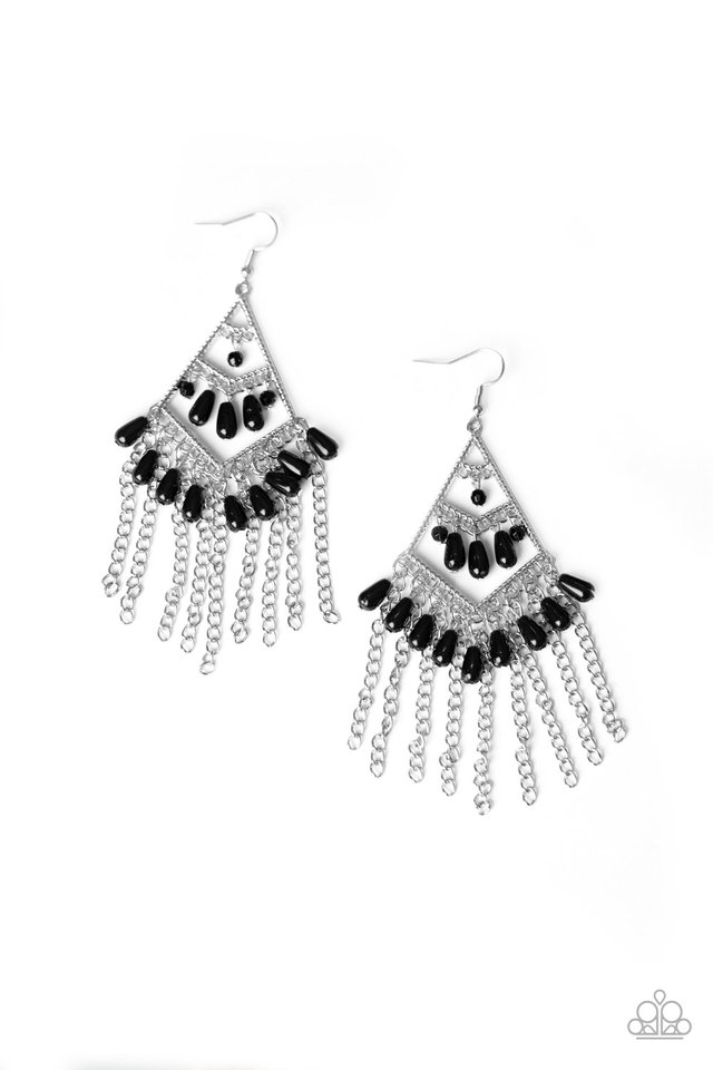 Trending Transcendence - Black - Paparazzi Earring Image