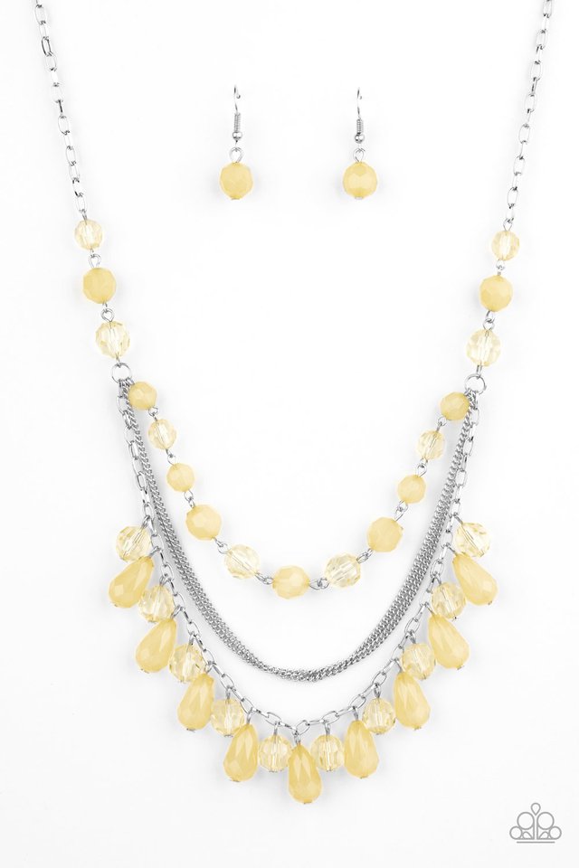 Awe-Inspiring Iridescence - Yellow - Paparazzi Necklace Image