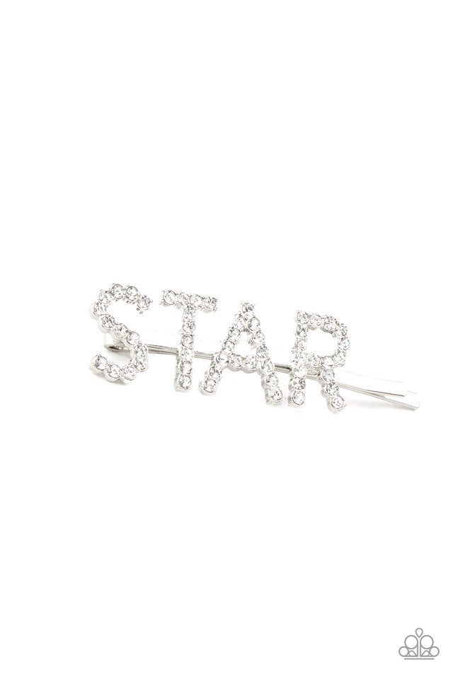 Star In Your Own Show - White - Paparazzi Hair Accessories Image