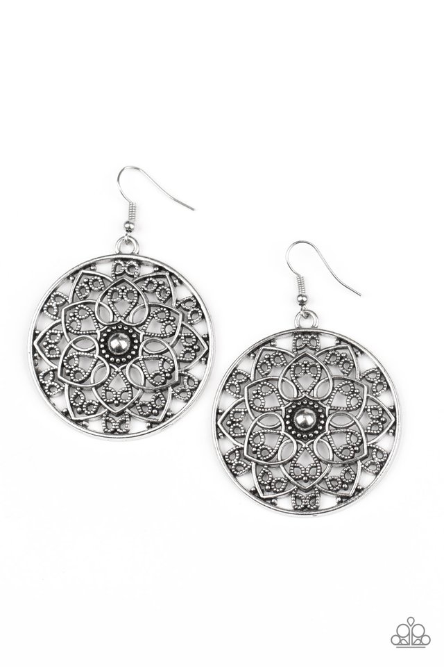 Petal Prana - Silver - Paparazzi Earring Image