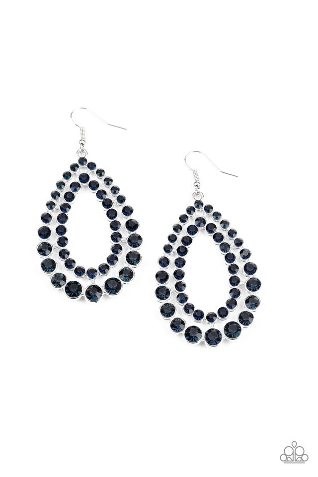 Glacial Glaze - Blue - Paparazzi Earring Image