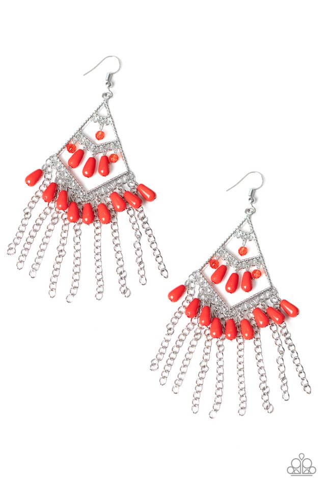 Trending Transcendence - Red - Paparazzi Earring Image