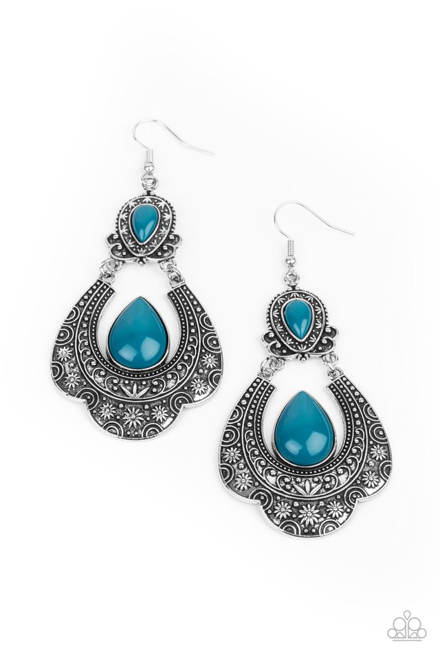 Rise and Roam - Blue - Paparazzi Earring Image