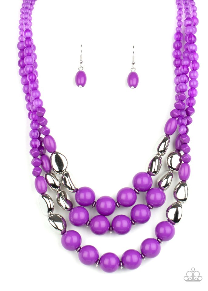 Flamingo Flamboyance - Purple - Paparazzi Necklace Image