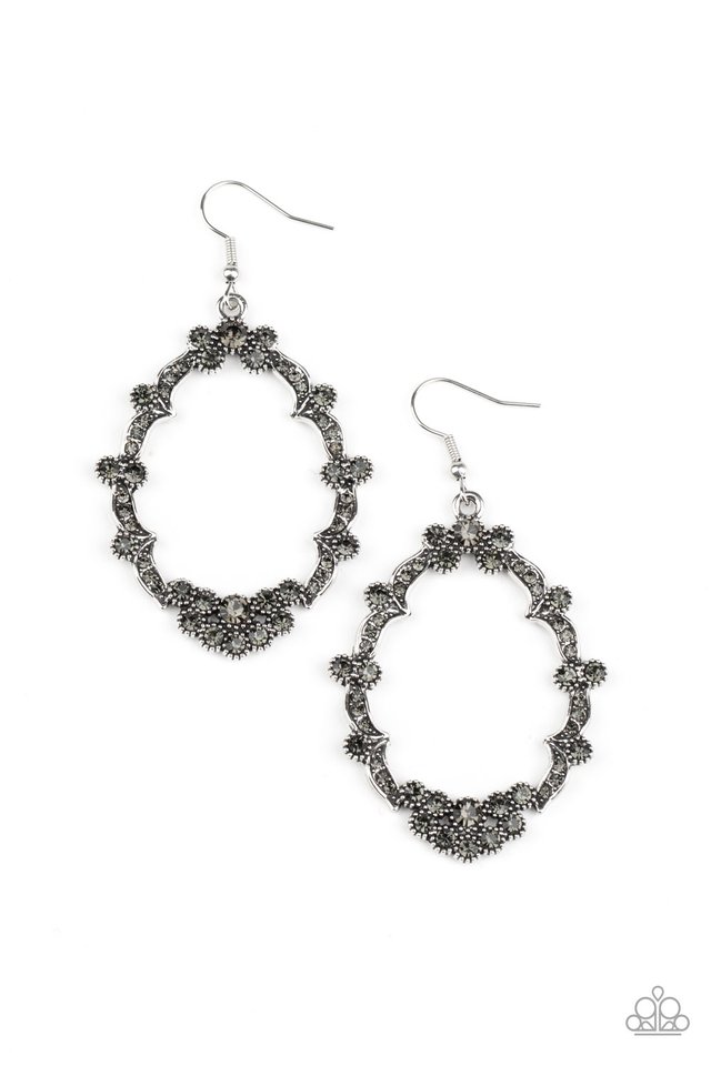 Sparkly Status - Silver - Paparazzi Earring Image