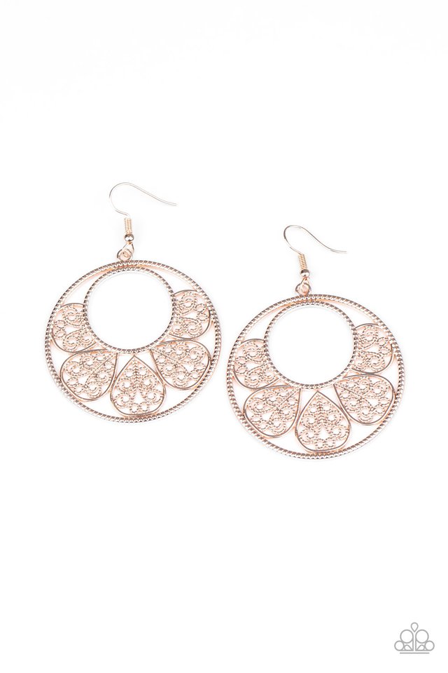 Petal Promenade - Rose Gold - Paparazzi Earring Image