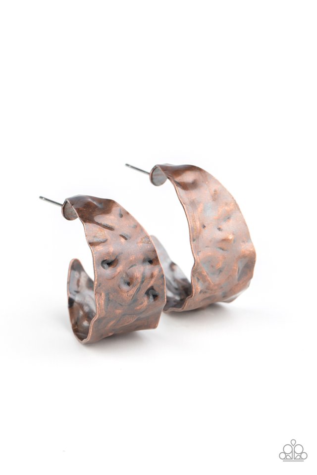 Put Your Best Face Forward - Copper - Paparazzi Earring Image