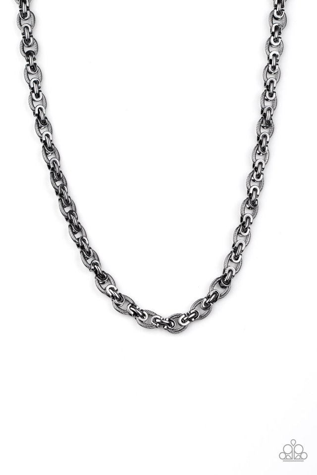 Grit and Gridiron - Black - Paparazzi Necklace Image