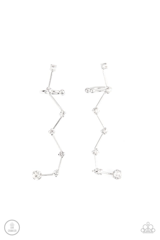 CONSTELLATION Prize - White - Paparazzi Earring Image