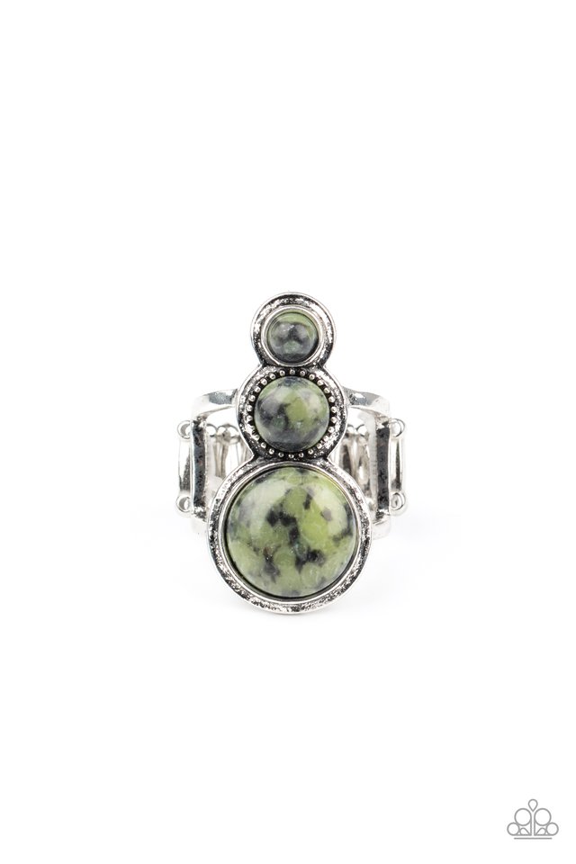 Marbled Magnificence - Green - Paparazzi Ring Image