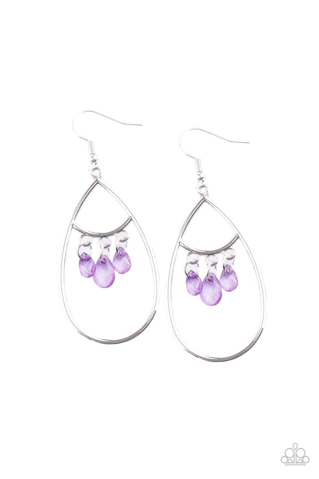 Shimmer Advisory - Purple - Paparazzi Earring Image