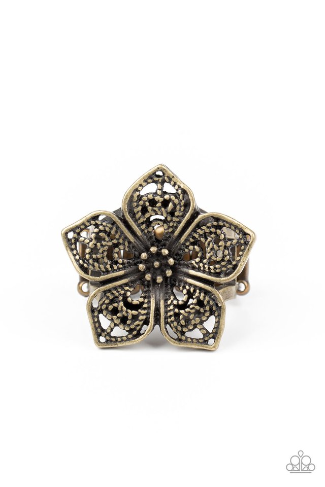 Full Bloom Fancy - Brass - Paparazzi Ring Image