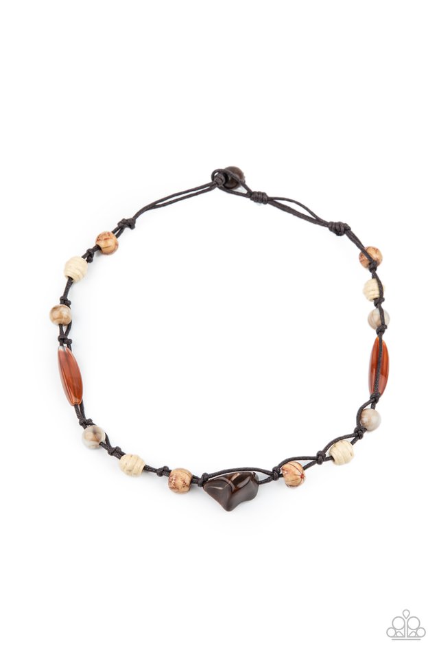 Island Grotto - Brown - Paparazzi Necklace Image