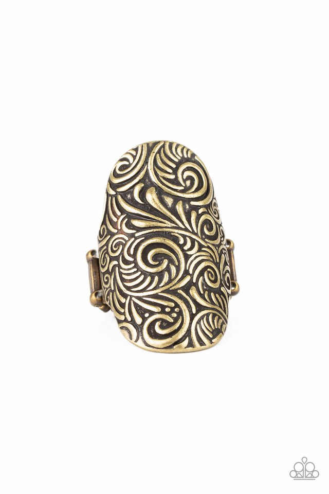 Paisley Paradise - Brass - Paparazzi Ring Image