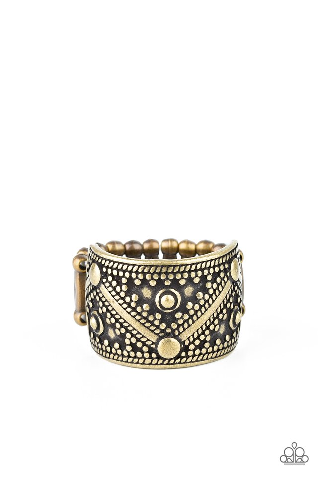 Primal Patterns - Brass - Paparazzi Ring Image