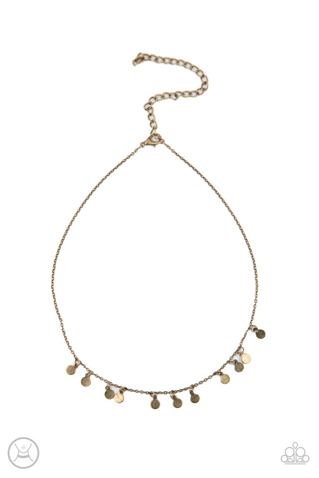 Ready, Set, DISCO! - Brass - Paparazzi Necklace Image