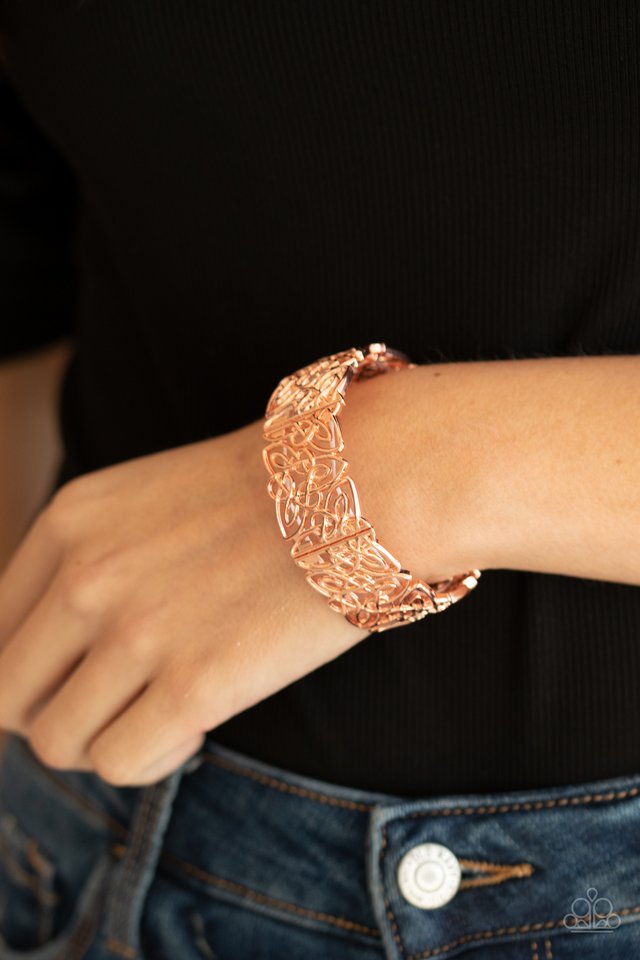 Namaste Gardens - Copper - Paparazzi Bracelet Image