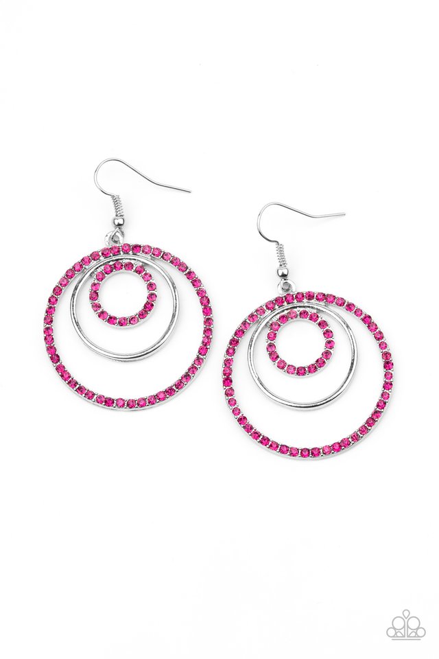 Bodaciously Bubbly - Pink - Paparazzi Earring Image