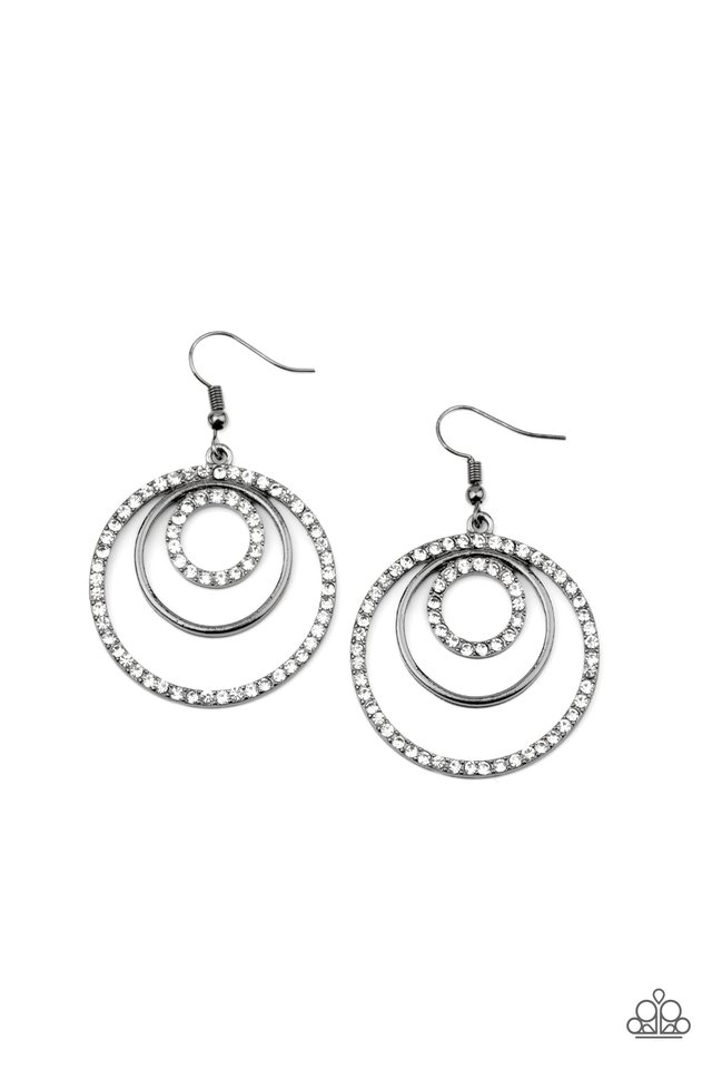 Bodaciously Bubbly - Black - Paparazzi Earring Image