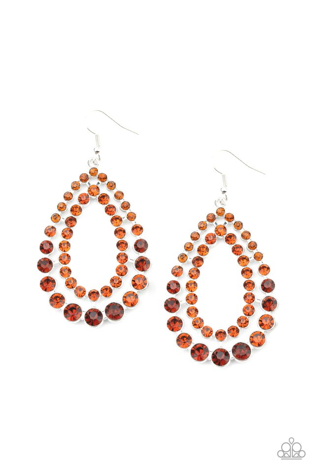 Glacial Glaze - Brown - Paparazzi Earring Image