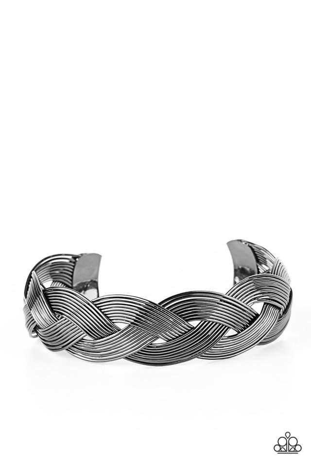 Woven Wonder - Black - Paparazzi Bracelet Image