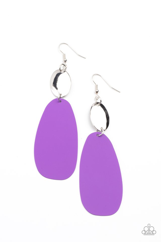 Vivaciously Vogue - Purple - Paparazzi Earring Image