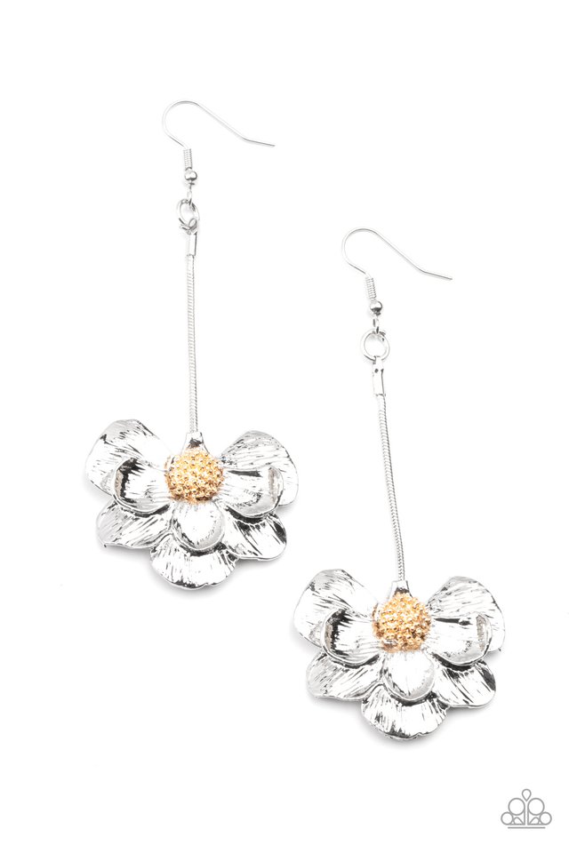 Oh SNAPDRAGONS! - Silver - Paparazzi Earring Image