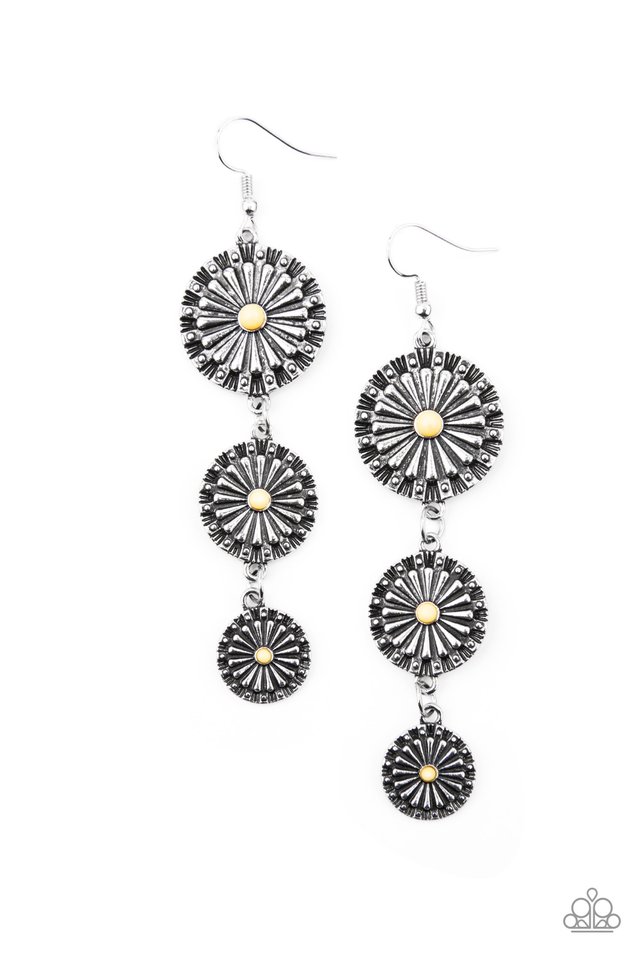 Festively Floral - Yellow - Paparazzi Earring Image