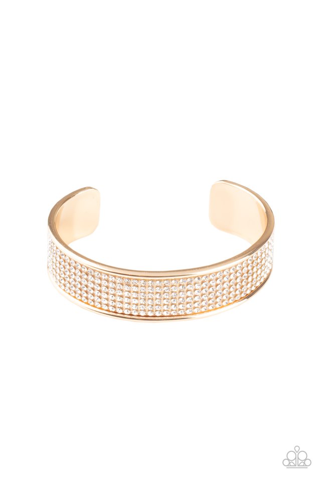 Cant Believe Your ICE - Gold - Paparazzi Bracelet Image