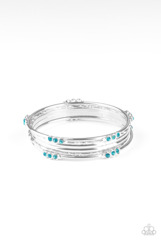 ​Stackable Sparkle - Blue - Paparazzi Bracelet Image