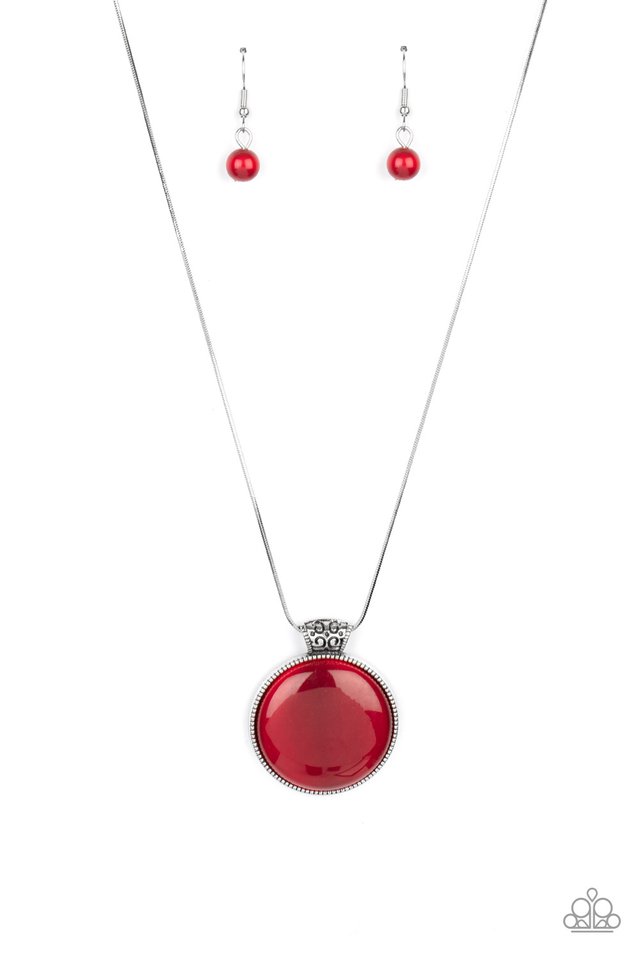 Look Into My Aura - Red - Paparazzi Necklace Image