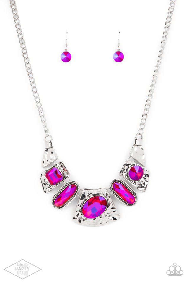 ​Futuristic Fashionista - Pink - Paparazzi Necklace Image