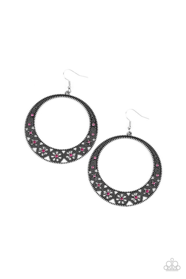 ​Bodaciously Blooming - Pink - Paparazzi Earring Image