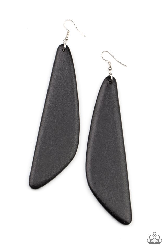 Scuba Dream - Black - Paparazzi Earring Image