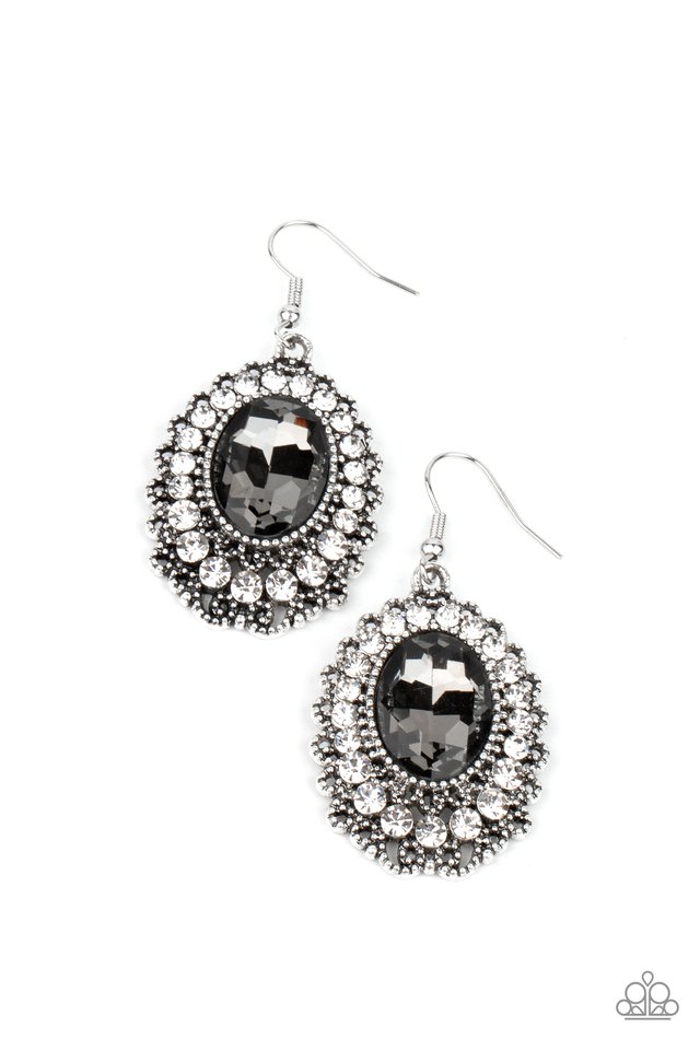 Glacial Gardens - Silver - Paparazzi Earring Image