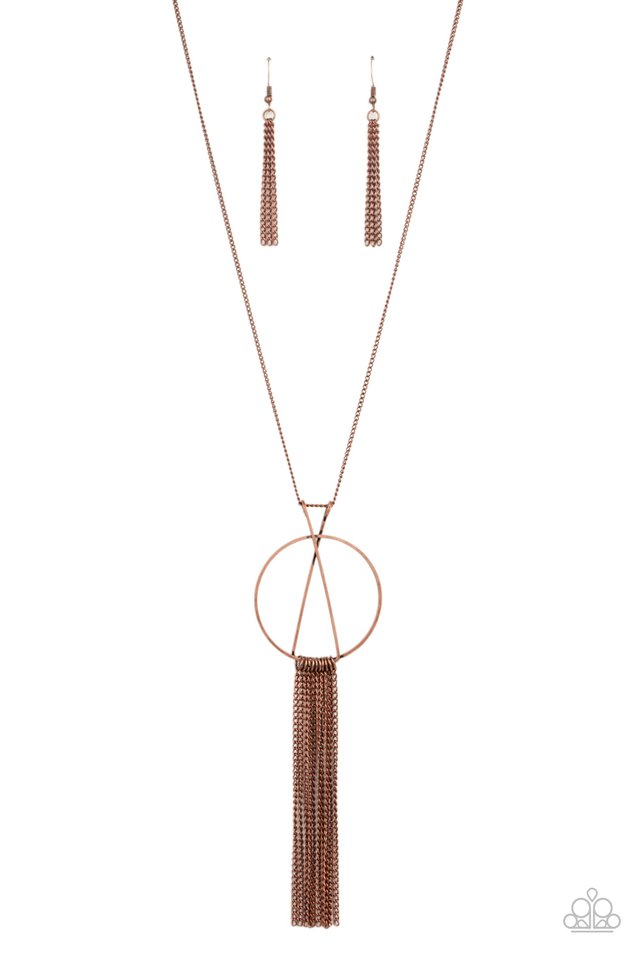 Apparatus Applique - Copper - Paparazzi Necklace Image