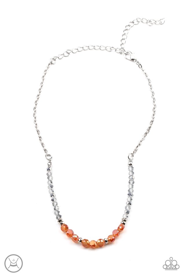 Space Odyssey - Orange - Paparazzi Necklace Image