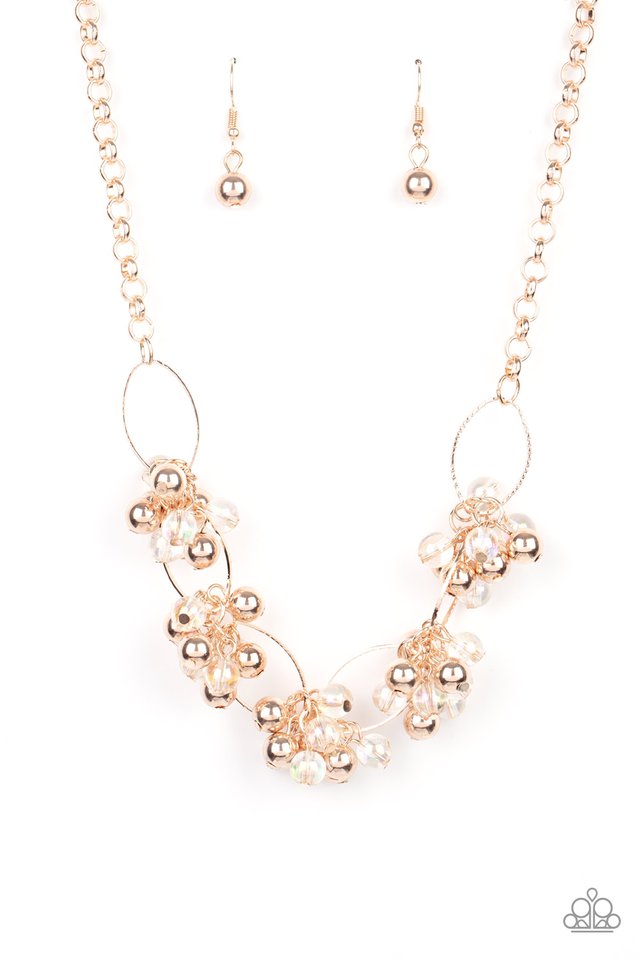 Effervescent Ensemble - Rose Gold - Paparazzi Necklace Image