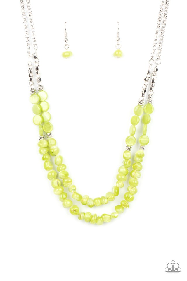 Staycation Status - Green - Paparazzi Necklace Image