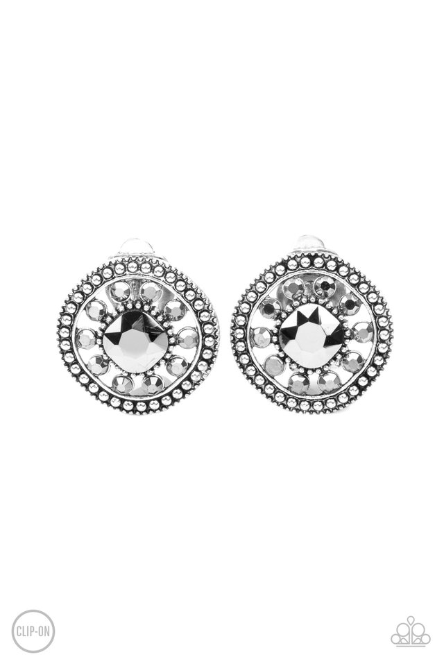 Dazzling Definition - Silver - Paparazzi Earring Image