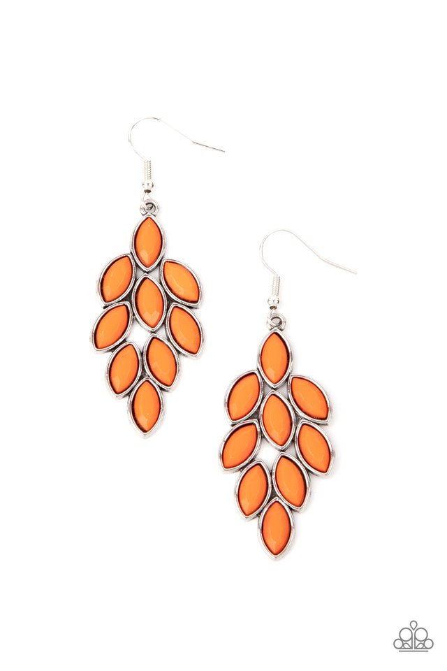 Flamboyant Foliage - Orange - Paparazzi Earring Image