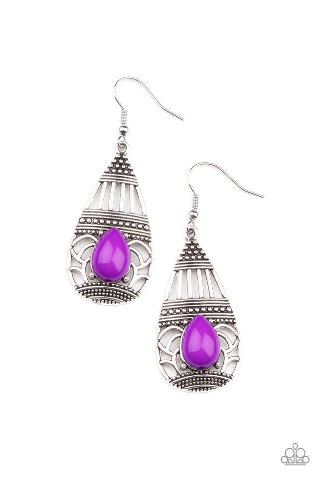 Eastern Essence - Purple - Paparazzi Earring Image