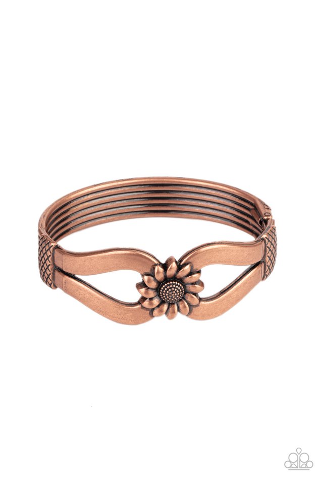 ​Let A Hundred SUNFLOWERS Bloom - Copper - Paparazzi Bracelet Image