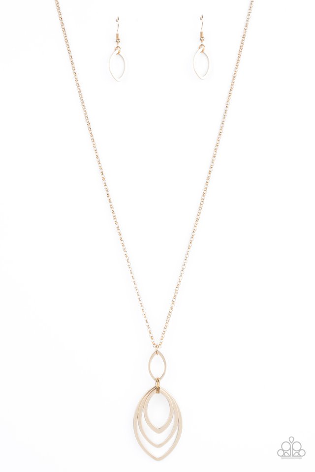 ​Dizzying Definition - Gold - Paparazzi Necklace Image